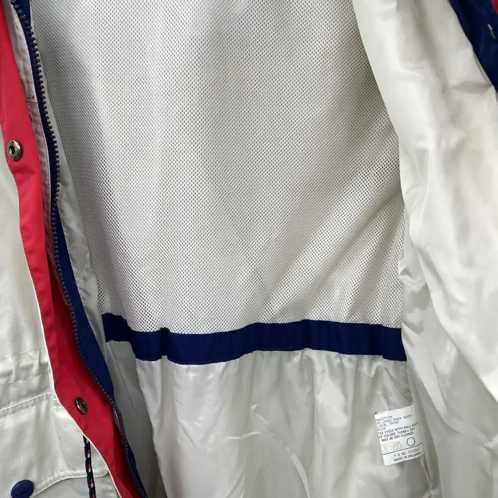 Vintage Pacific Trail, Women’s trail jacket with hood size Cream, Blue Size S